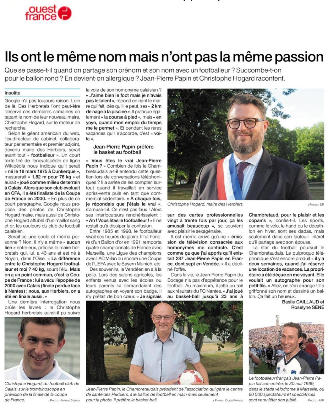 Notre président du Centre de Santé, à l’honneur dans OUEST-FRANCE