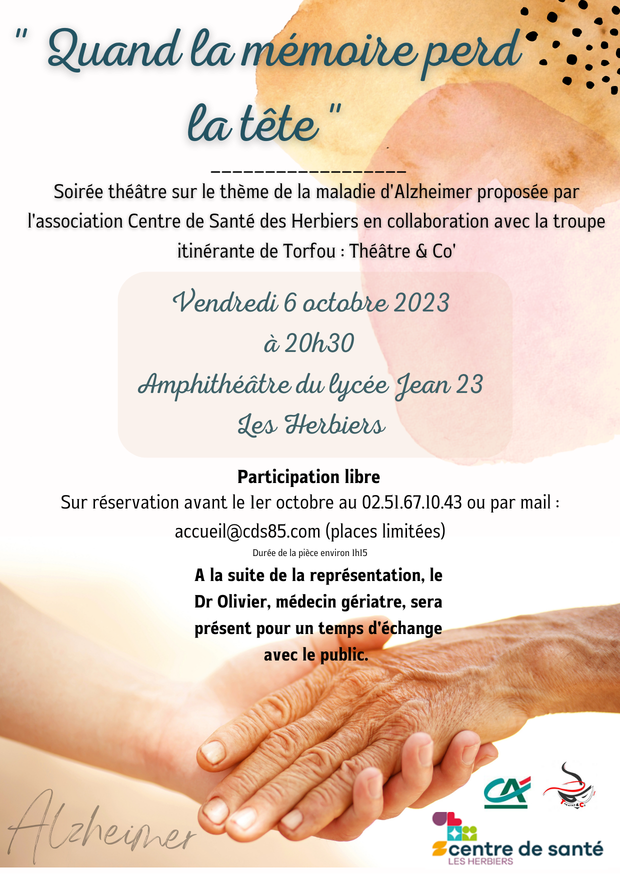 Soirée Théâtre sur le thème de la maladie d’Alzheimer