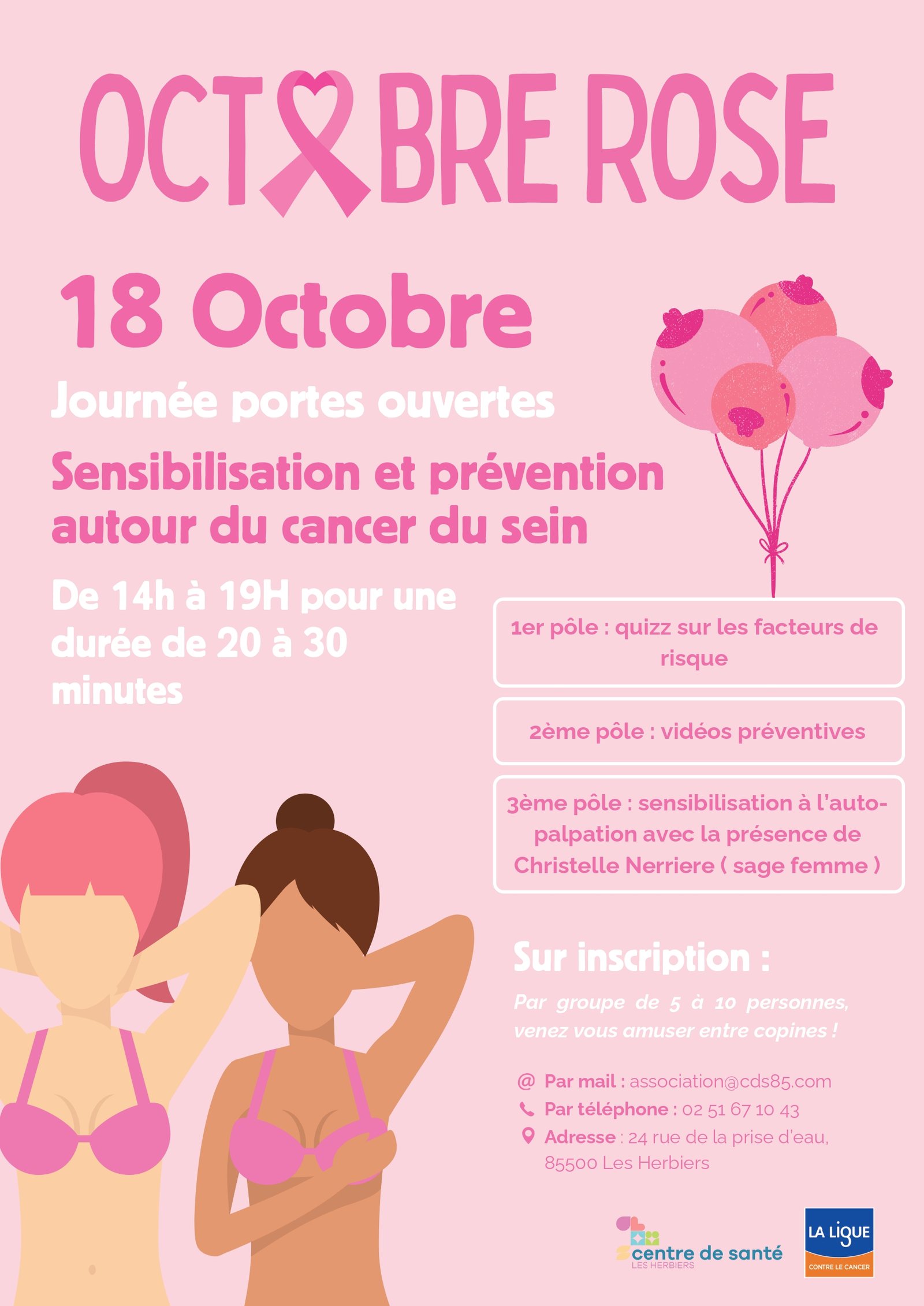 OCTOBRE ROSE – Action de prévention autour du Cancer du Sein